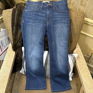Madewell Women Cali Demi boots blue Jeans‎ Size 24petite NWOT